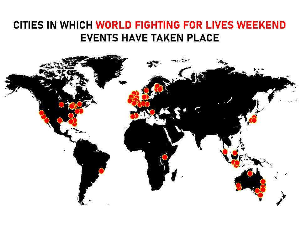 world map where cities with FFL events